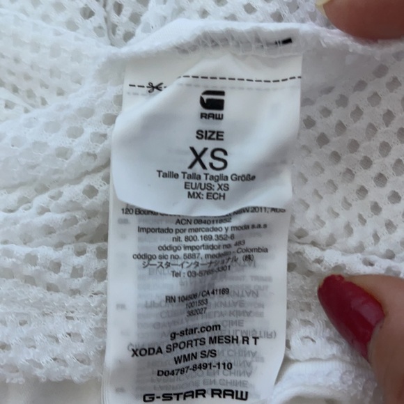 G star raw white mesh tee - Picture 7 of 8